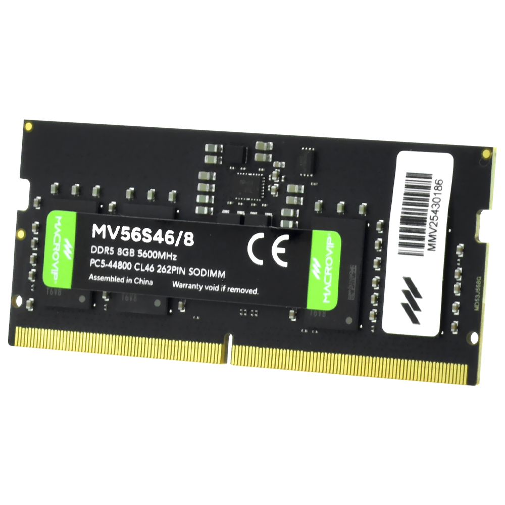 Memória RAM para Notebook Macrovip DDR5 8GB 5600MHz - MV56S46/8