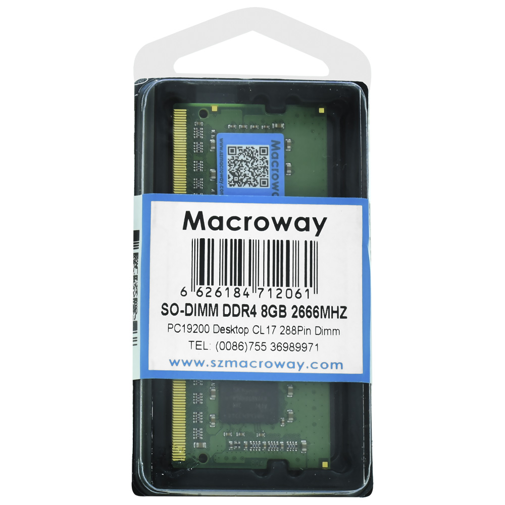 Memória RAM para Notebook Macroway DDR4 8GB 2666MHz