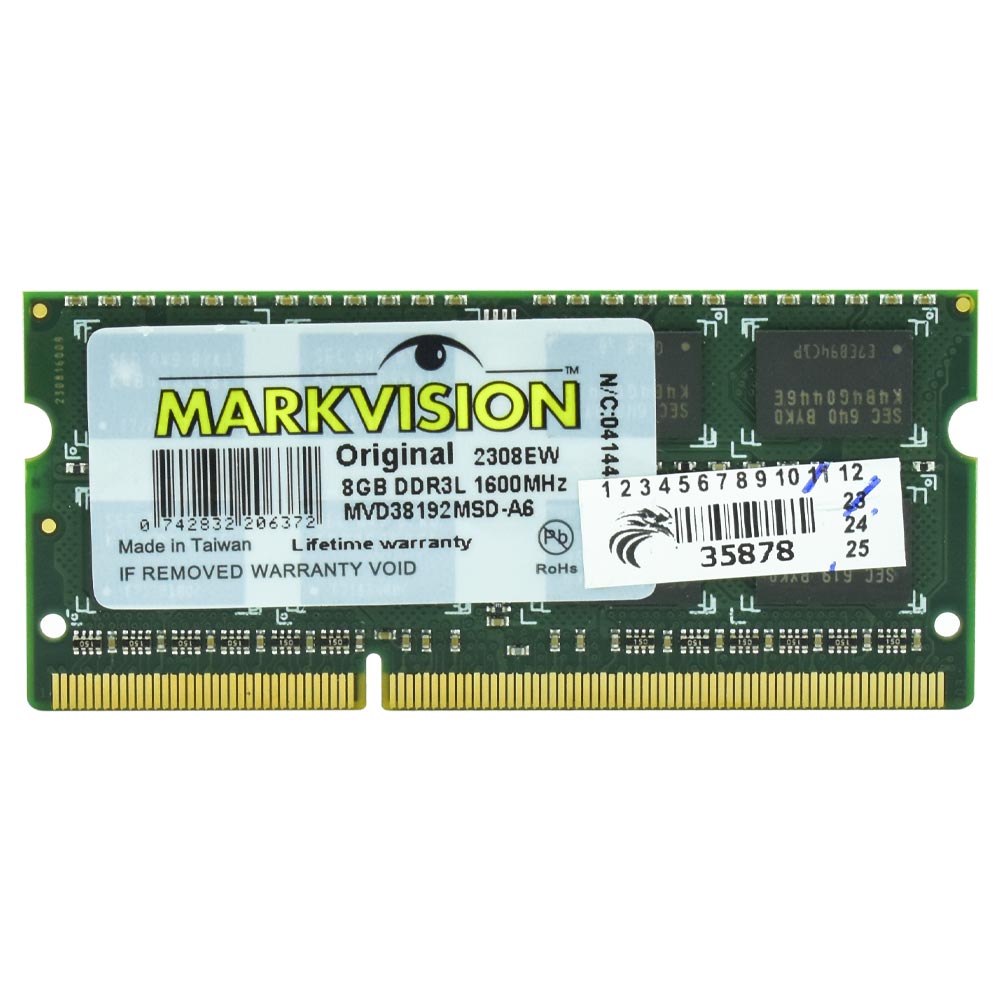 Memória RAM para Notebook Markvision DDR3L 8GB 1600MHz - MVD38192MSD-A6