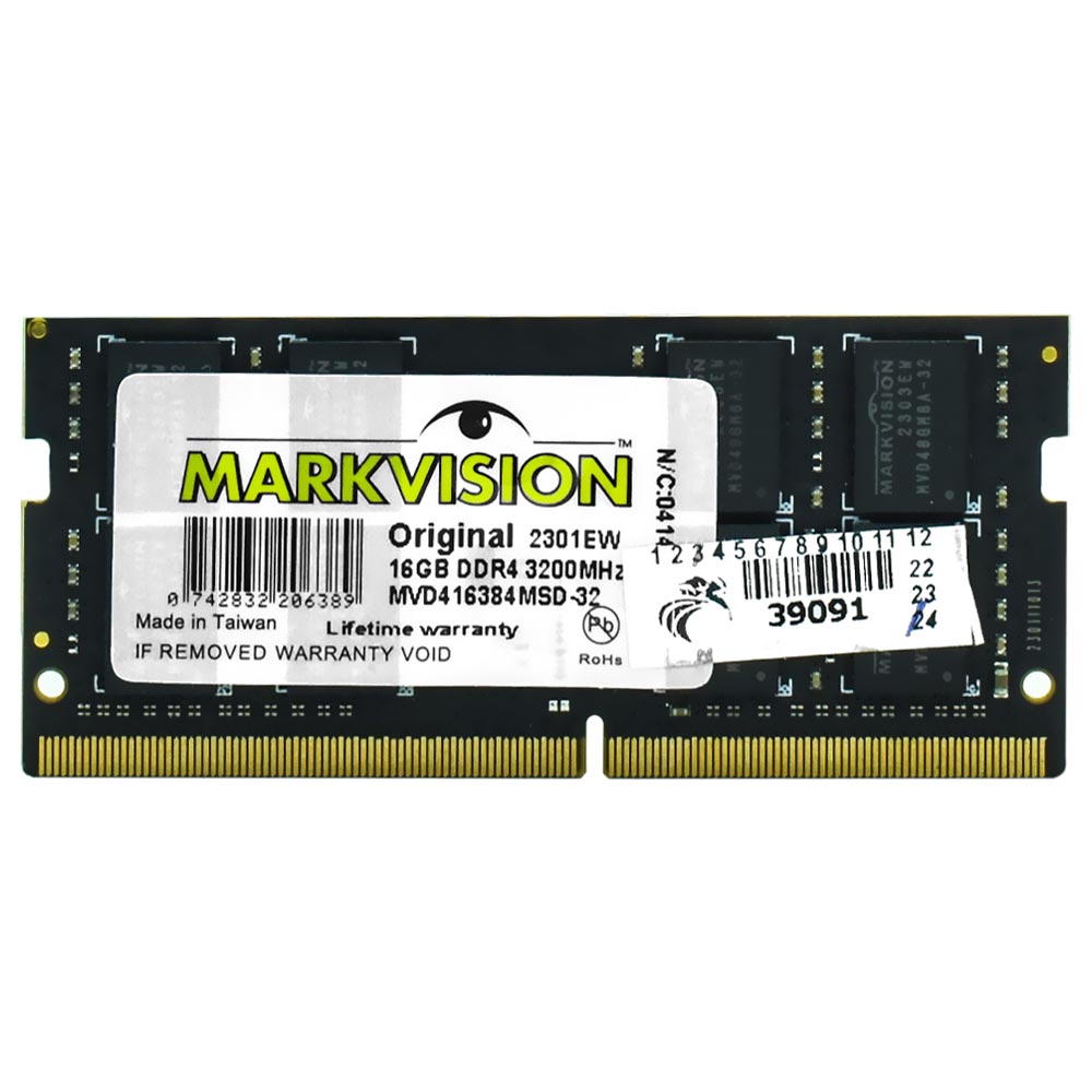 Memória RAM para Notebook Markvision DDR4 16GB 3200MHz - MVD416384MSD-32