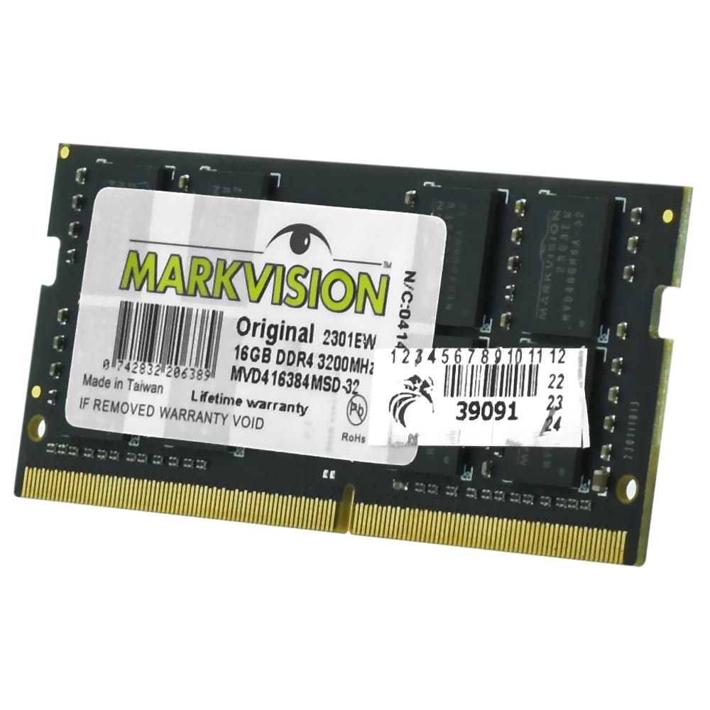 Memória RAM para Notebook Markvision DDR4 16GB 3200MHz - MVD416384MSD-32