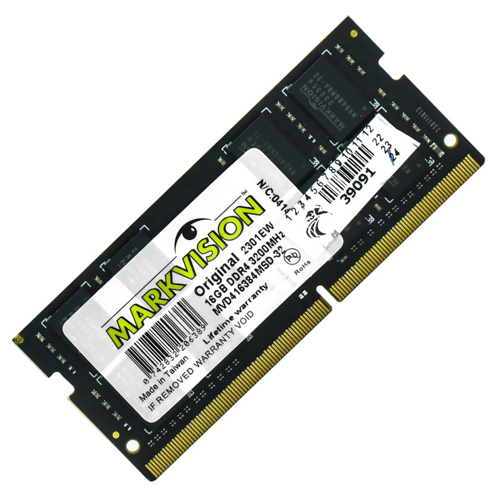 Memória RAM para Notebook Markvision DDR4 16GB 3200MHz - MVD416384MSD-32