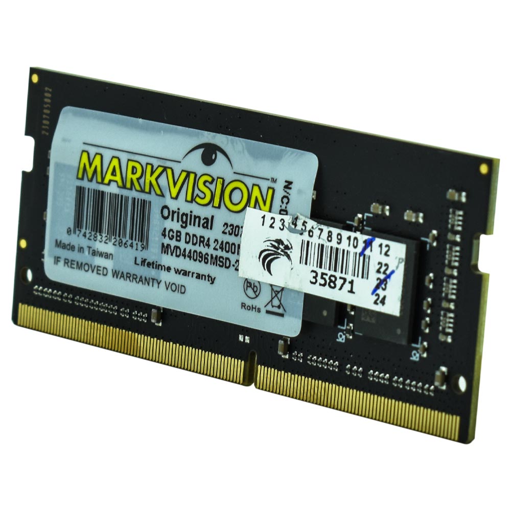 Memória RAM para Notebook Markvision DDR4 4GB 2400MHz - MVD44096MSD-24