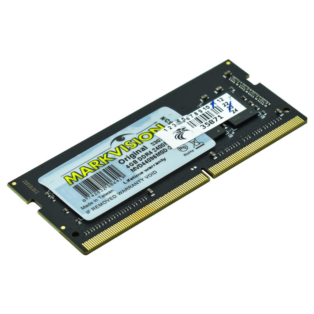 Memória RAM para Notebook Markvision DDR4 4GB 2400MHz - MVD44096MSD-24