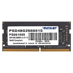 Memória RAM para Notebook Patriot Signature DDR4 8GB 2666MHz - PSD48G266681S
