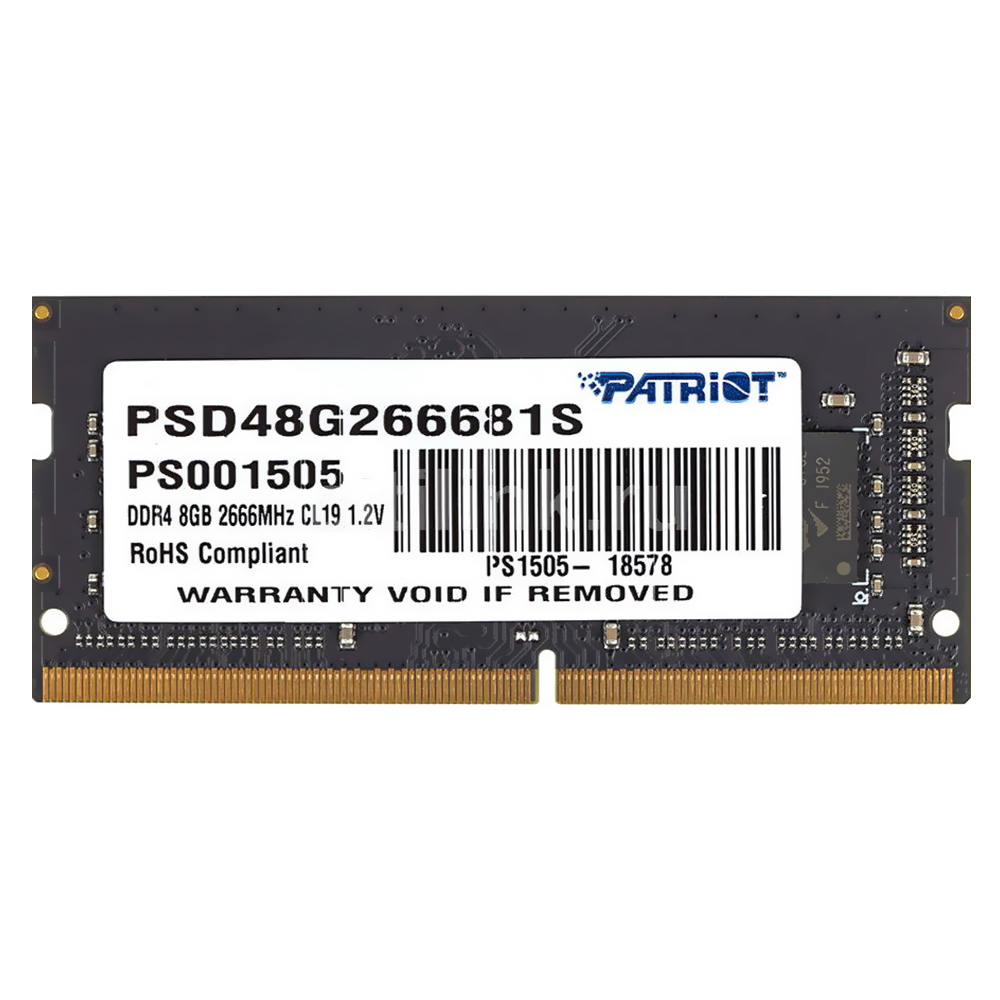 Memória RAM para Notebook Patriot Signature DDR4 8GB 2666MHz - PSD48G266681S