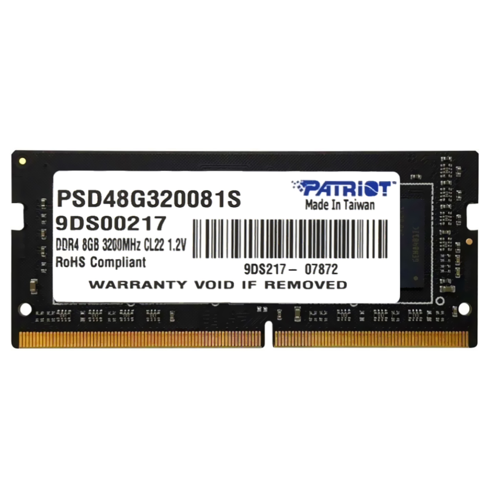 Memória RAM para Notebook Patriot Signature DDR4 8GB 3200MHz - PSD48G320081S