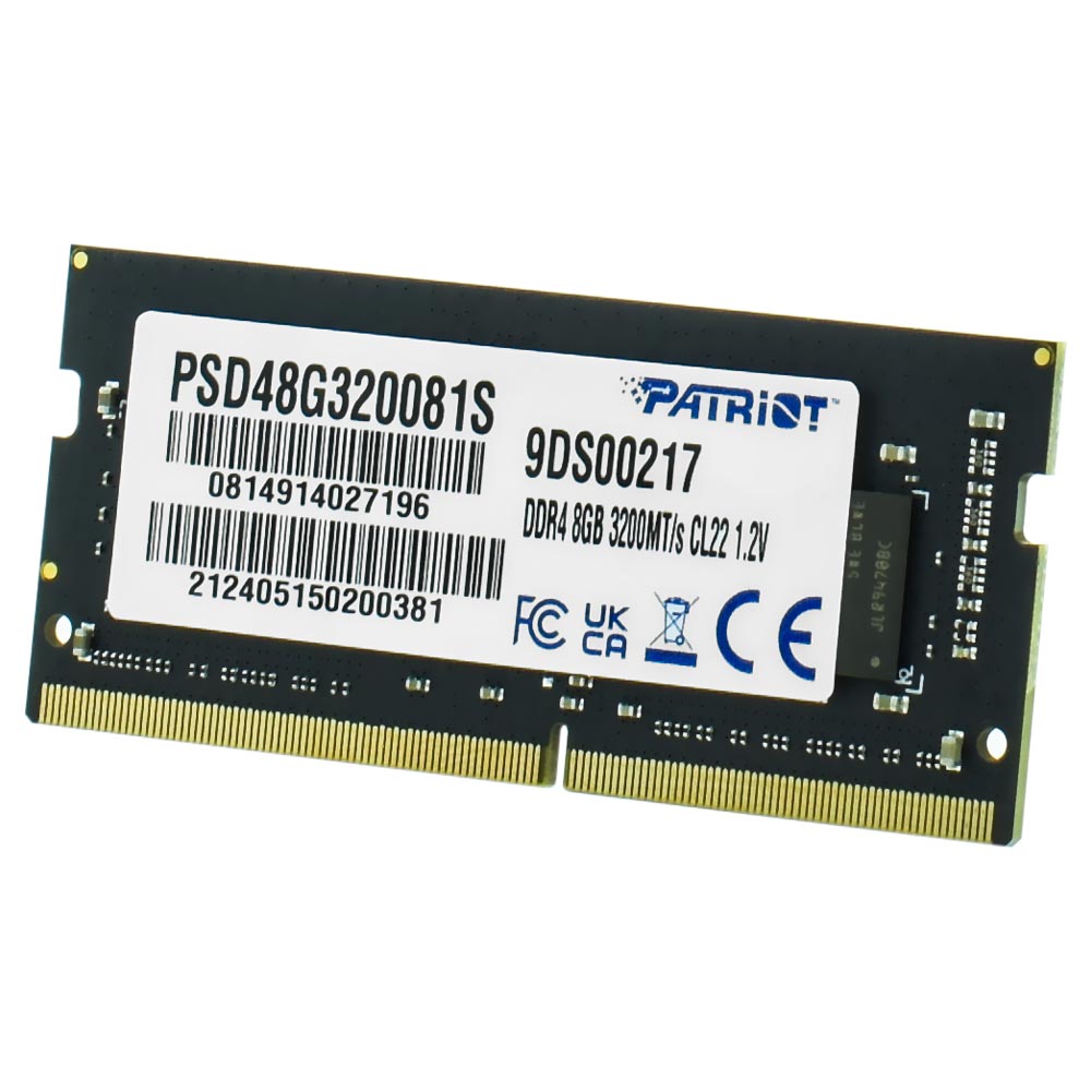 Memória RAM para Notebook Patriot Signature DDR4 8GB 3200MHz - PSD48G320081S