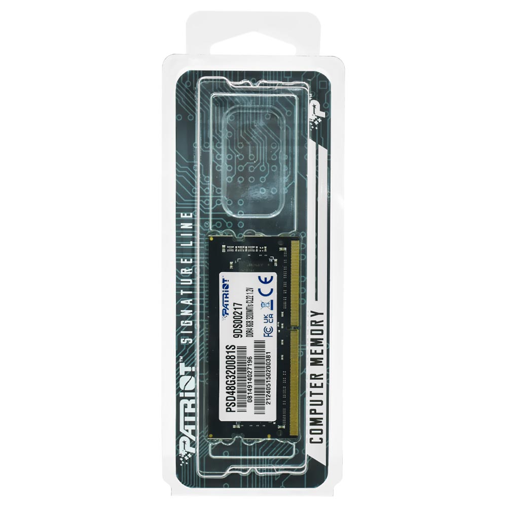 Memória RAM para Notebook Patriot Signature DDR4 8GB 3200MHz - PSD48G320081S