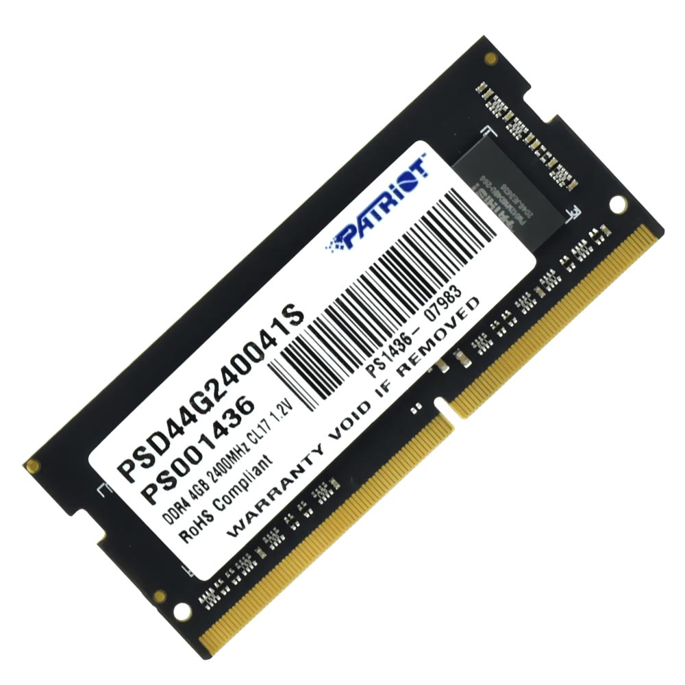 Memória RAM para Notebook Patriot Signature Line DDR4 4GB 2400MHz - PSD44G240041S