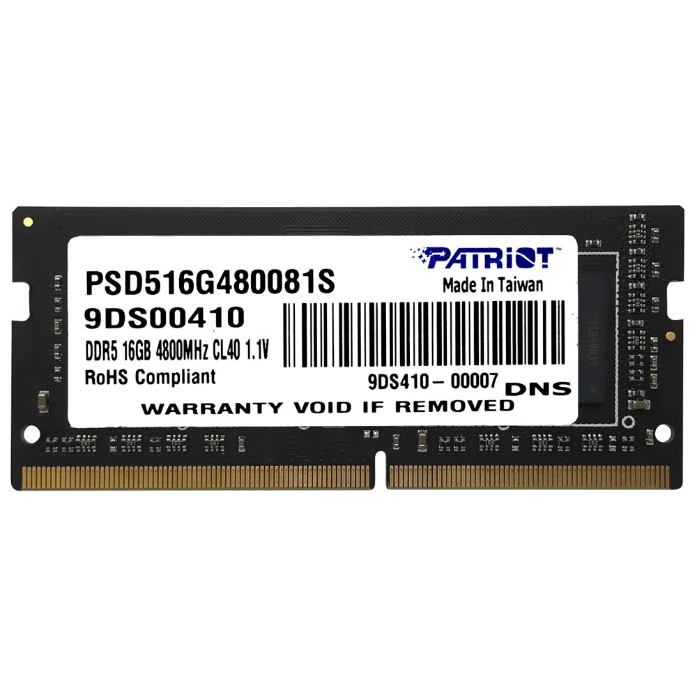 Memória RAM para Notebook Patriot Signature Line DDR5 16GB 4800MHz - PSD516G480081S
