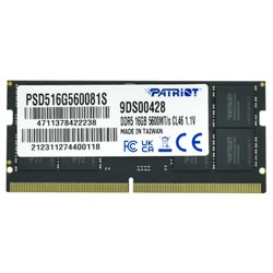 Memória RAM para Notebook Patriot Signature Line DDR5 16GB 5600MHz - PSD516G560081S
