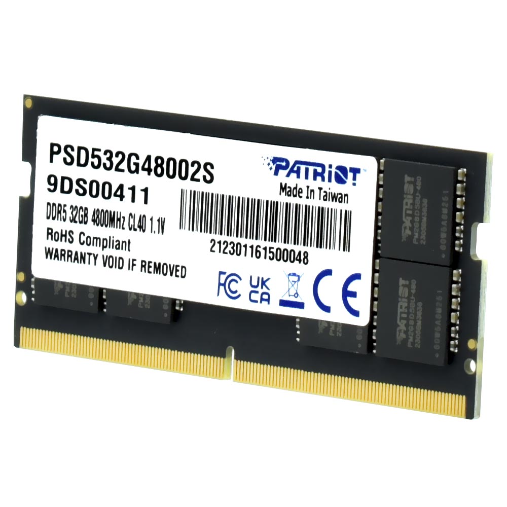 Memória RAM para Notebook Patriot Signature Line DDR5 32GB 4800MHz - PSD532G48002S
