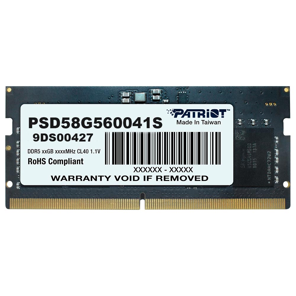 Memória RAM para Notebook Patriot Signature Line DDR5 8GB 5600MHz - PSD58G560041S