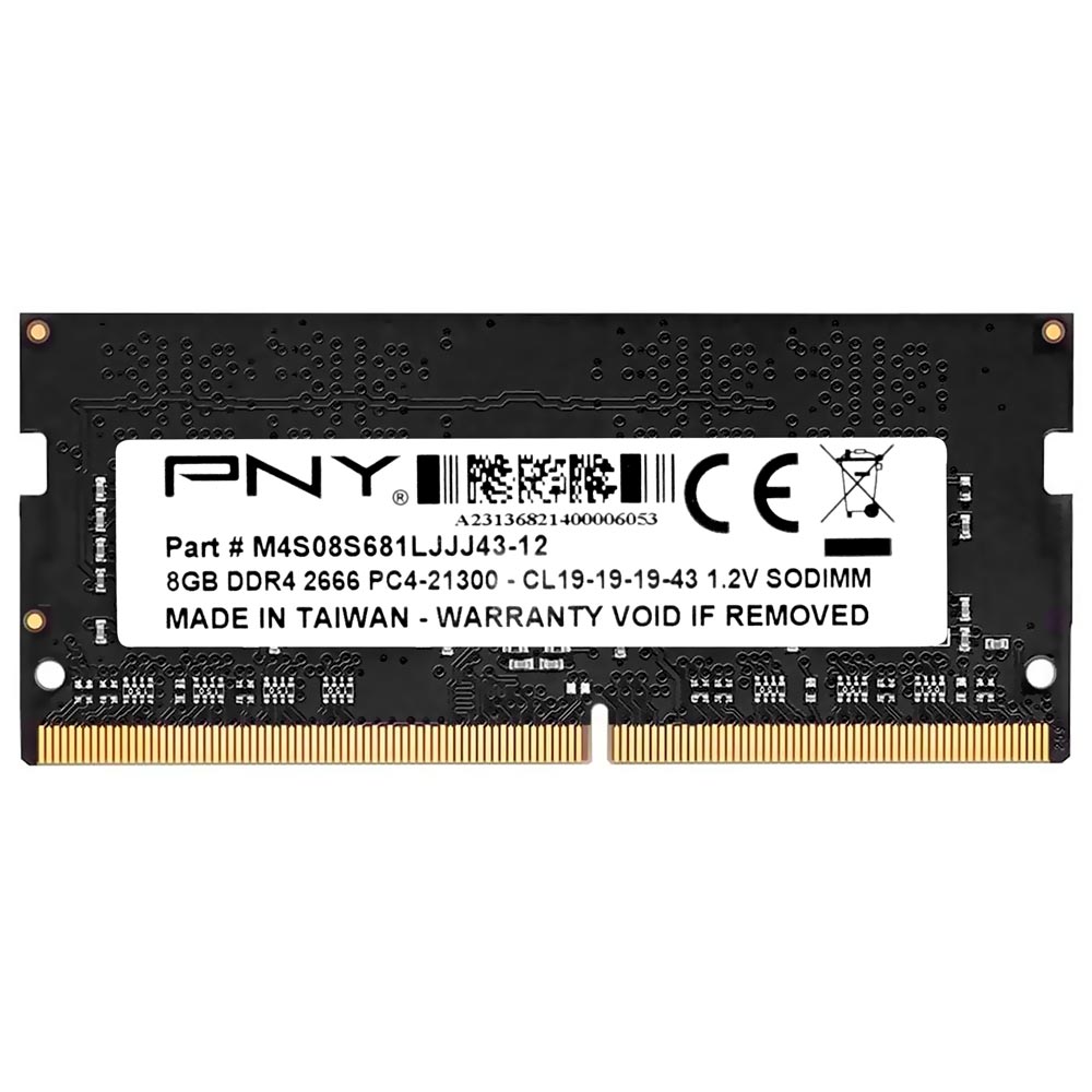 Memória RAM para Notebook PNY Performance DDR4 8GB 2666MHz - MN8GSD42666