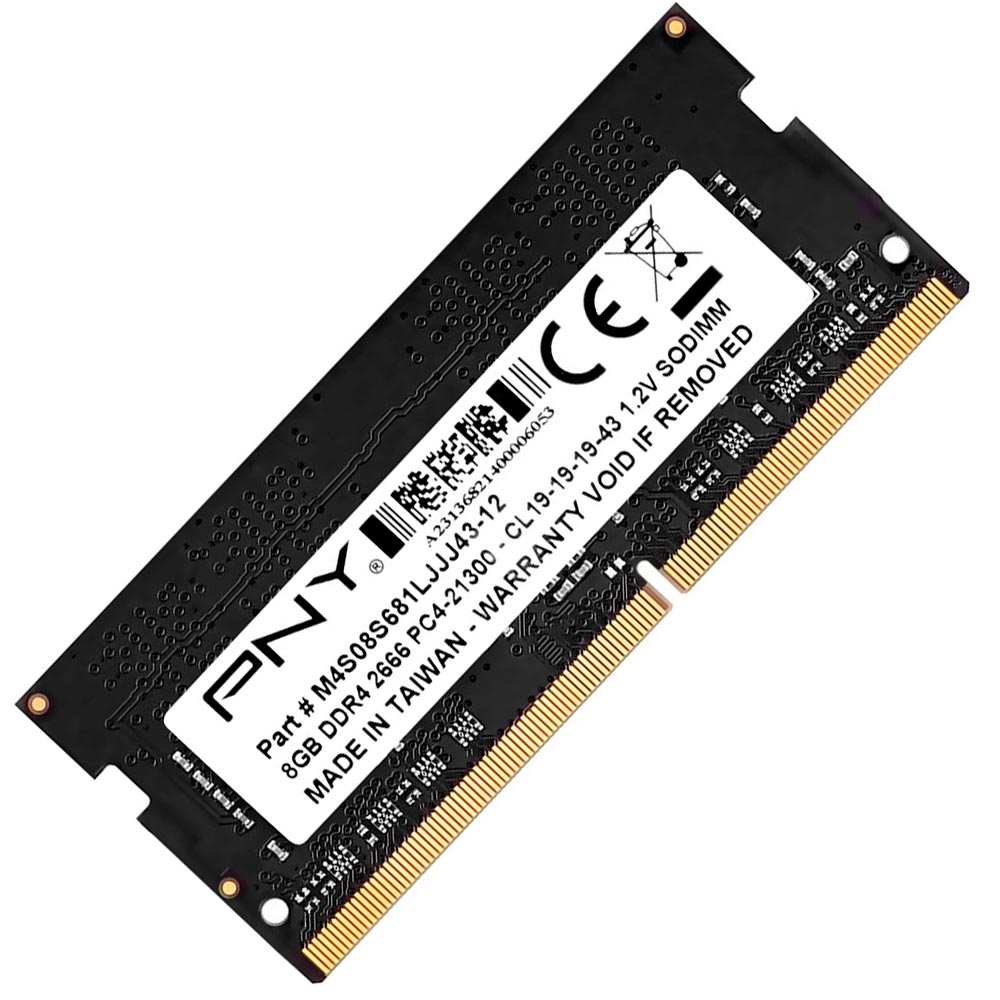 Memória RAM para Notebook PNY Performance DDR4 8GB 2666MHz - MN8GSD42666