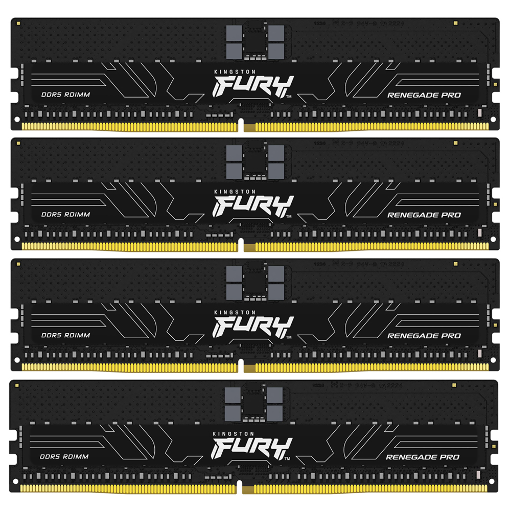 MEM DDR5 128GB 5600MHZ KINGSTON (4X32GB) FURY RENEGADE PRO PRETO KF556R28RBE2K4-128