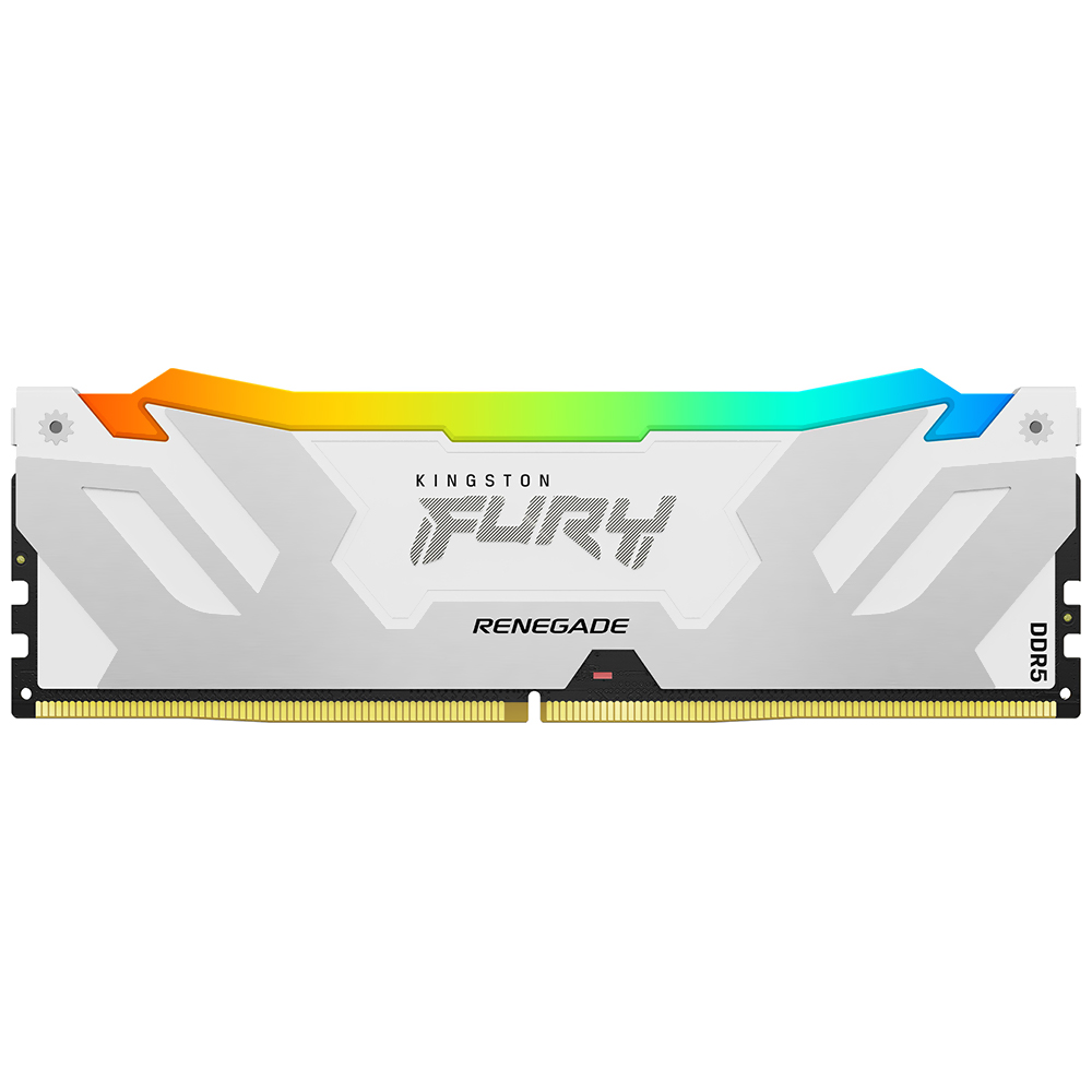 MEM DDR5 16GB 7600MHZ KINGSTON FURY RENEGADE RGB BRANCO/PRATA KF576C38RWA-16