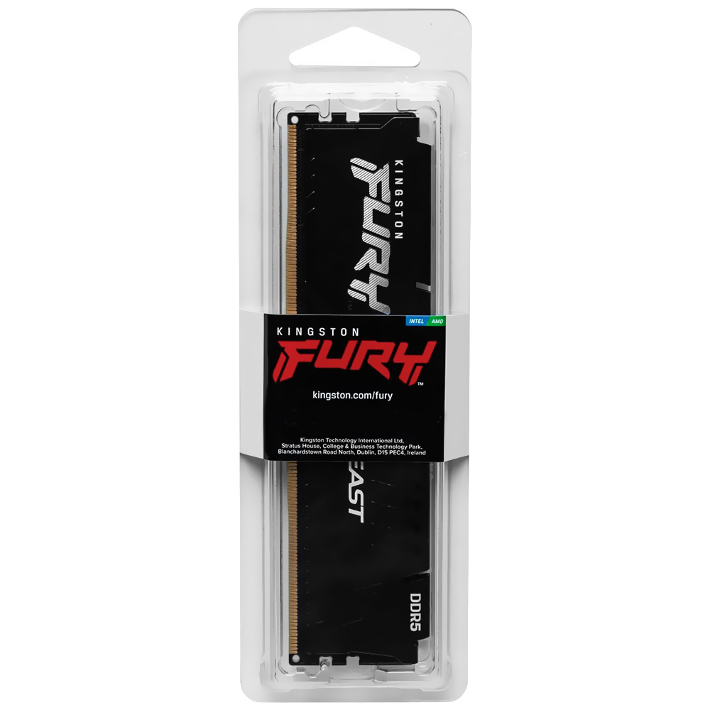 MEM DDR5 32GB 6400MHZ KINGSTON FURY BEAST PRETO KF564C32BB-32
