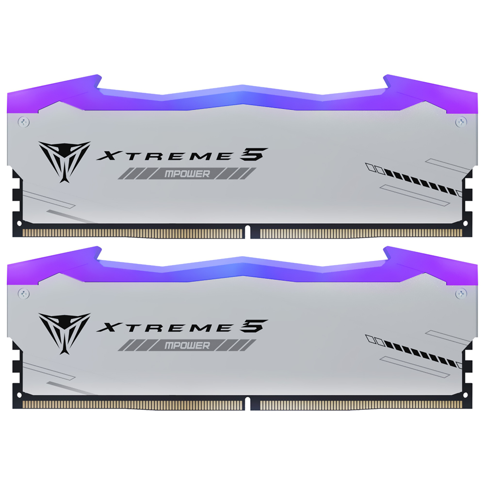 MEM DDR5 48GB 8000MHZ PATRIOT (2X24GB) VIPER XTREME 5 MPOWER RGB PRATA - PVXR548G80C38KM