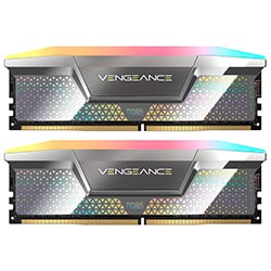 MEM DDR5 48GB 8800MHZ CORSAIR (2X24GB) VENGEANCE CUDIMM RGB PRATA - CMHC48GX5M2X8800C42 