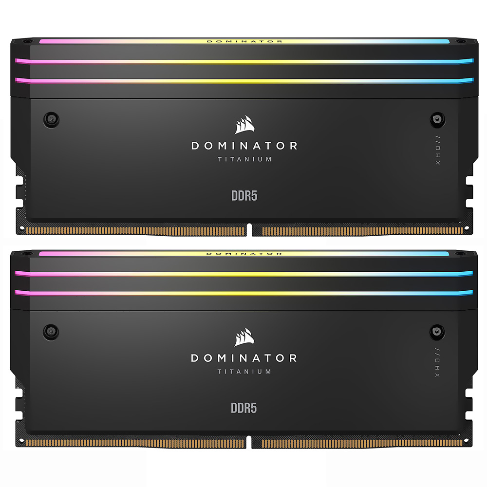 MEM DDR5 64GB 6400MHZ CORSAIR (2X32GB) DOMINATOR TITANIUM RGB PRETO CMP64GX5M2B6400C32  