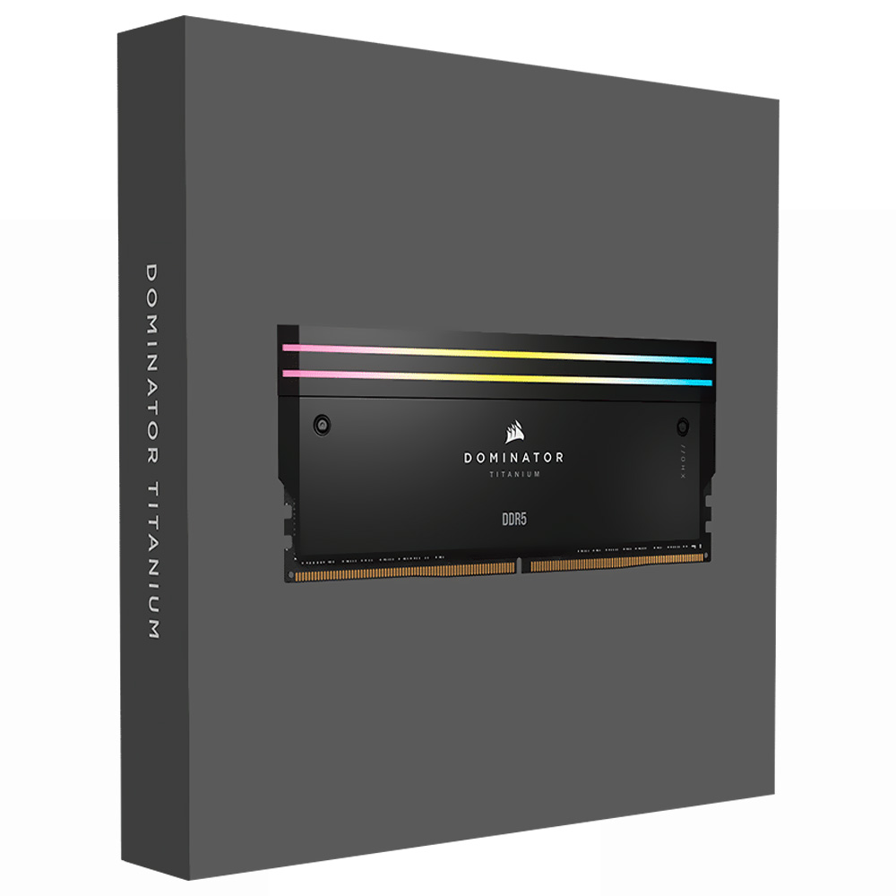 MEM DDR5 64GB 6400MHZ CORSAIR (2X32GB) DOMINATOR TITANIUM RGB PRETO CMP64GX5M2B6400C32  