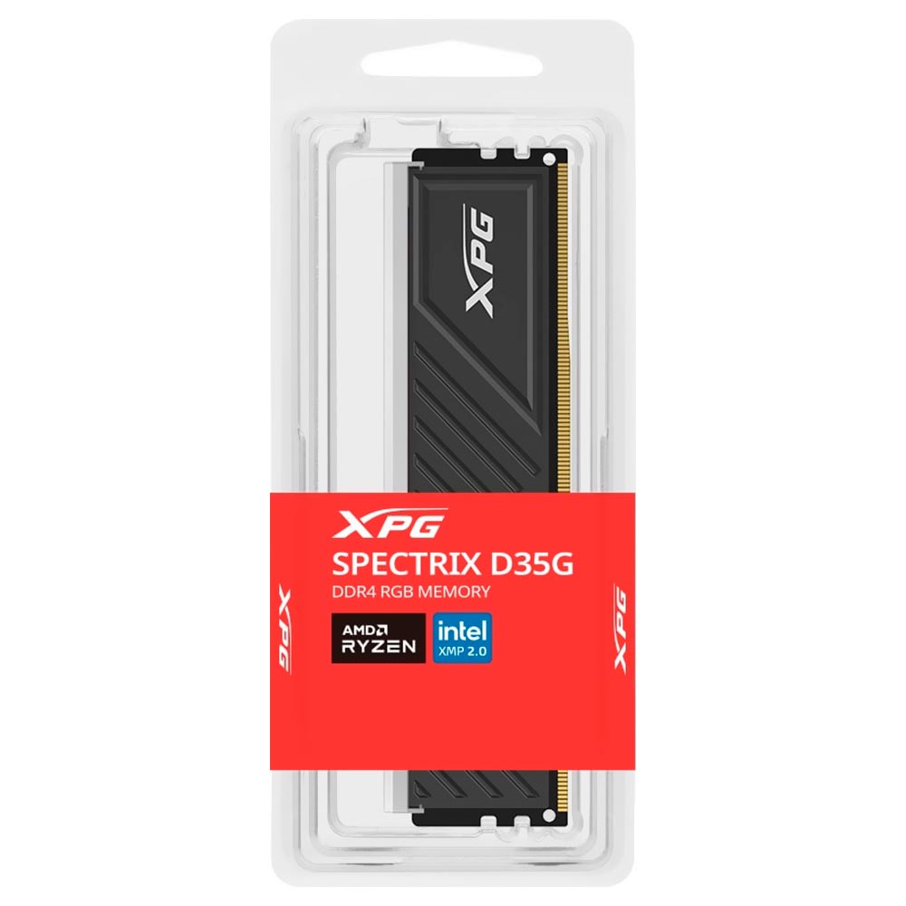 Memória RAM ADATA XPG Spectrix D35G DDR4 8GB 3200MHz RGB - Preto (AX4U32008G16A-SBKD35G)