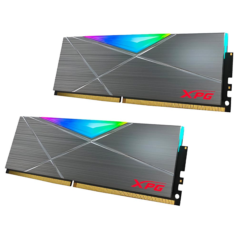 Memória RAM ADATA XPG Spectrix D50 DDR4 32GB (2x16GB) 3200MHz RGB AX4U320016G16A-DT50 - Cinza 