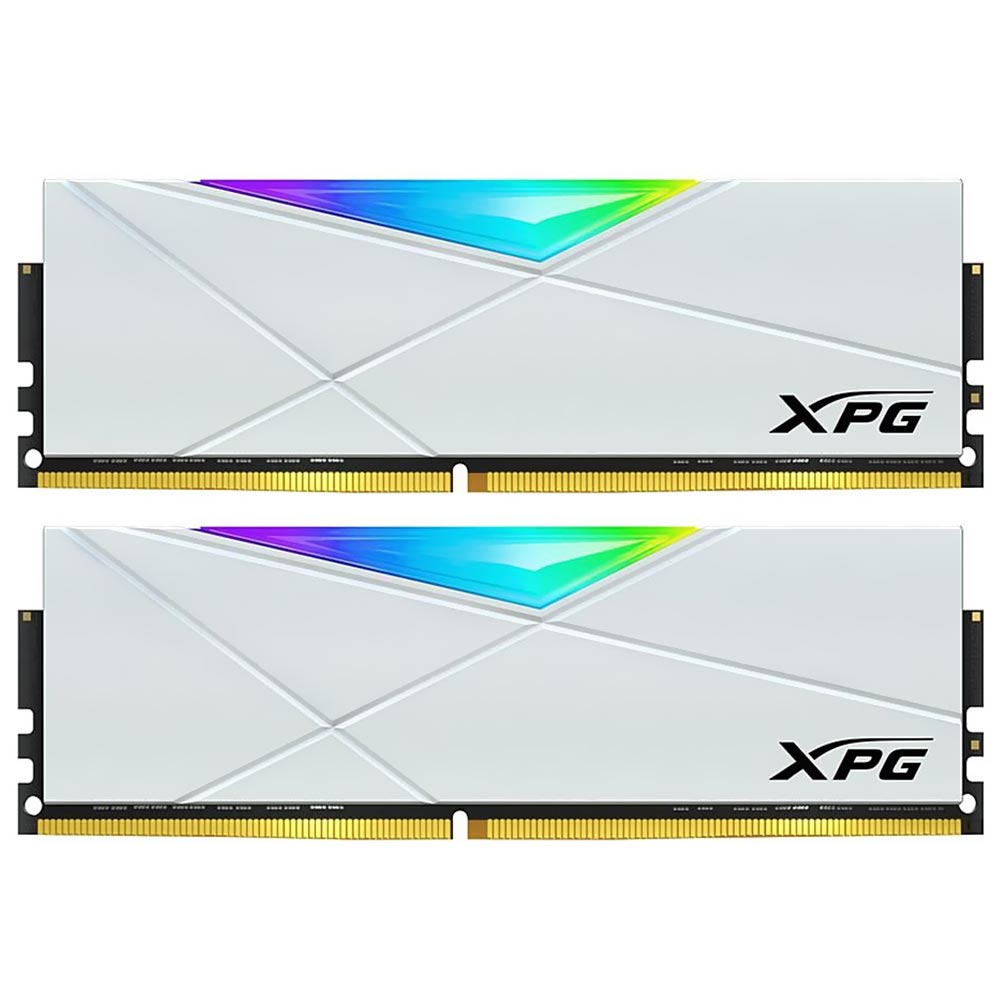 Memória RAM ADATA XPG Spectrix D50 DDR4 32GB (2x16GB) 3200MHz RGB - Branco (AX4U320016G16A-DW50) 