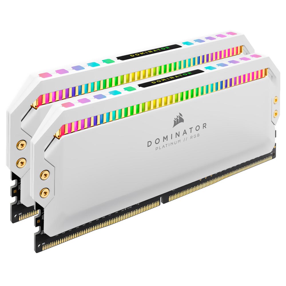 Memória RAM Corsair Dominator Platinum DDR4 16GB (2x8GB) 4000MHz RGB - Branco (CMT16GX4M2K4000C19W)