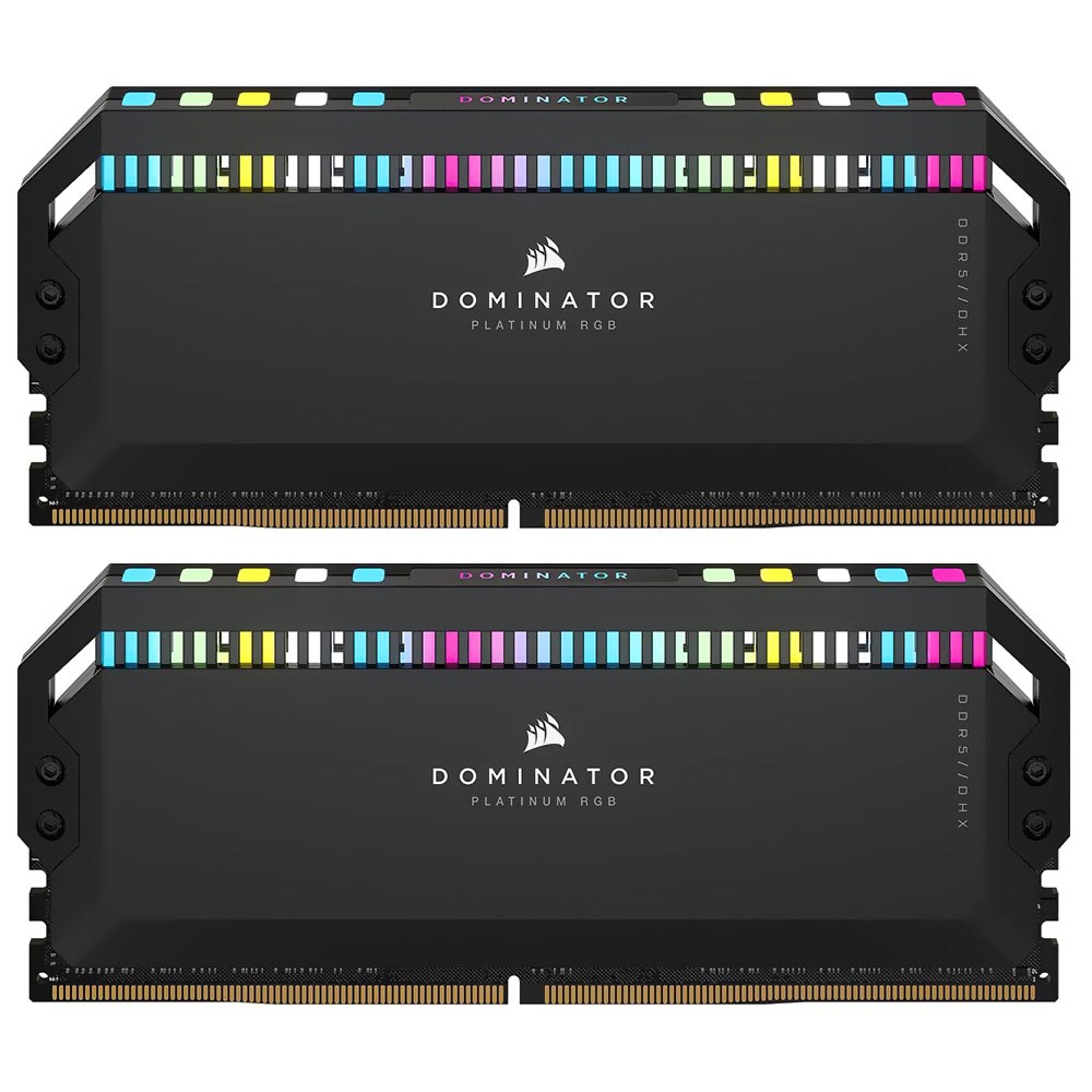 Memória RAM Corsair Dominator Platinum DDR5 32GB (2x16) 5200MHz RGB - Preto (CMT32GX5M2B5200C40)