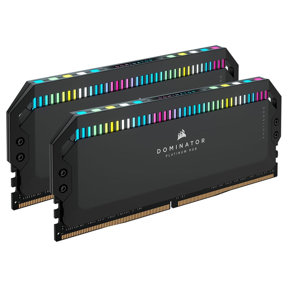 Memória RAM Corsair Dominator Platinum DDR5 32GB (2x16) 5200MHz RGB - Preto (CMT32GX5M2B5200C40)
