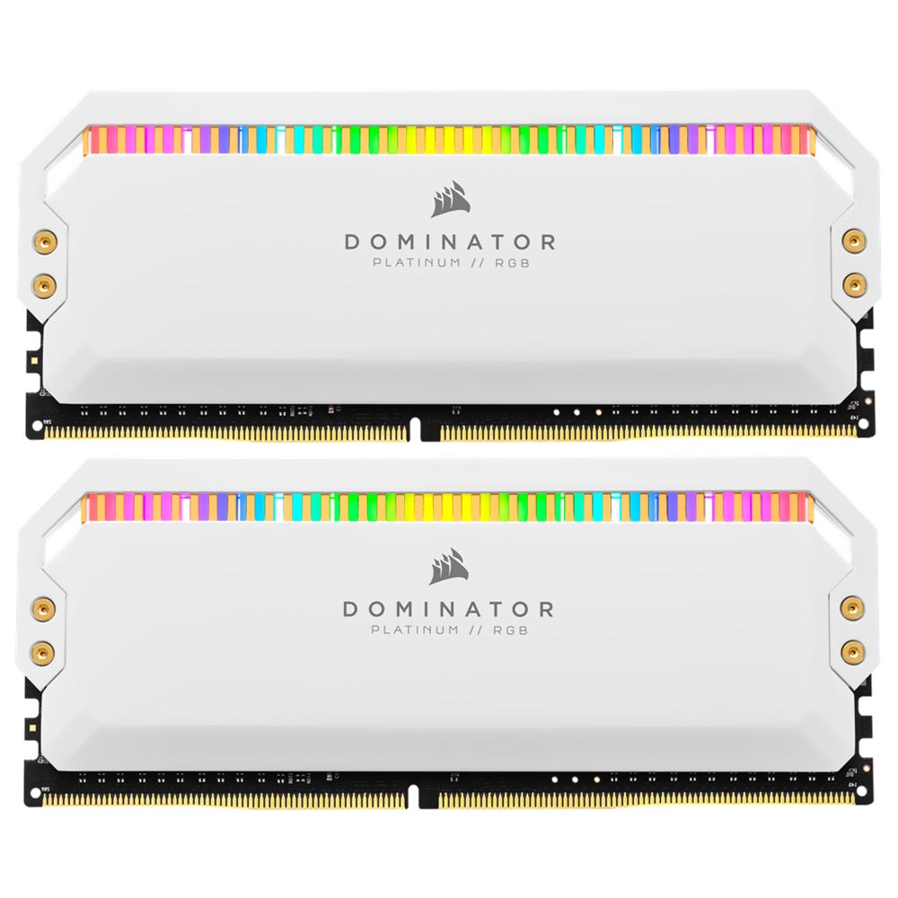 Memória RAM Corsair Dominator Platinum RGB DDR4 32GB (2x16GB) 3600MHz - Branco (CMT32GX4M2D3600C18W)