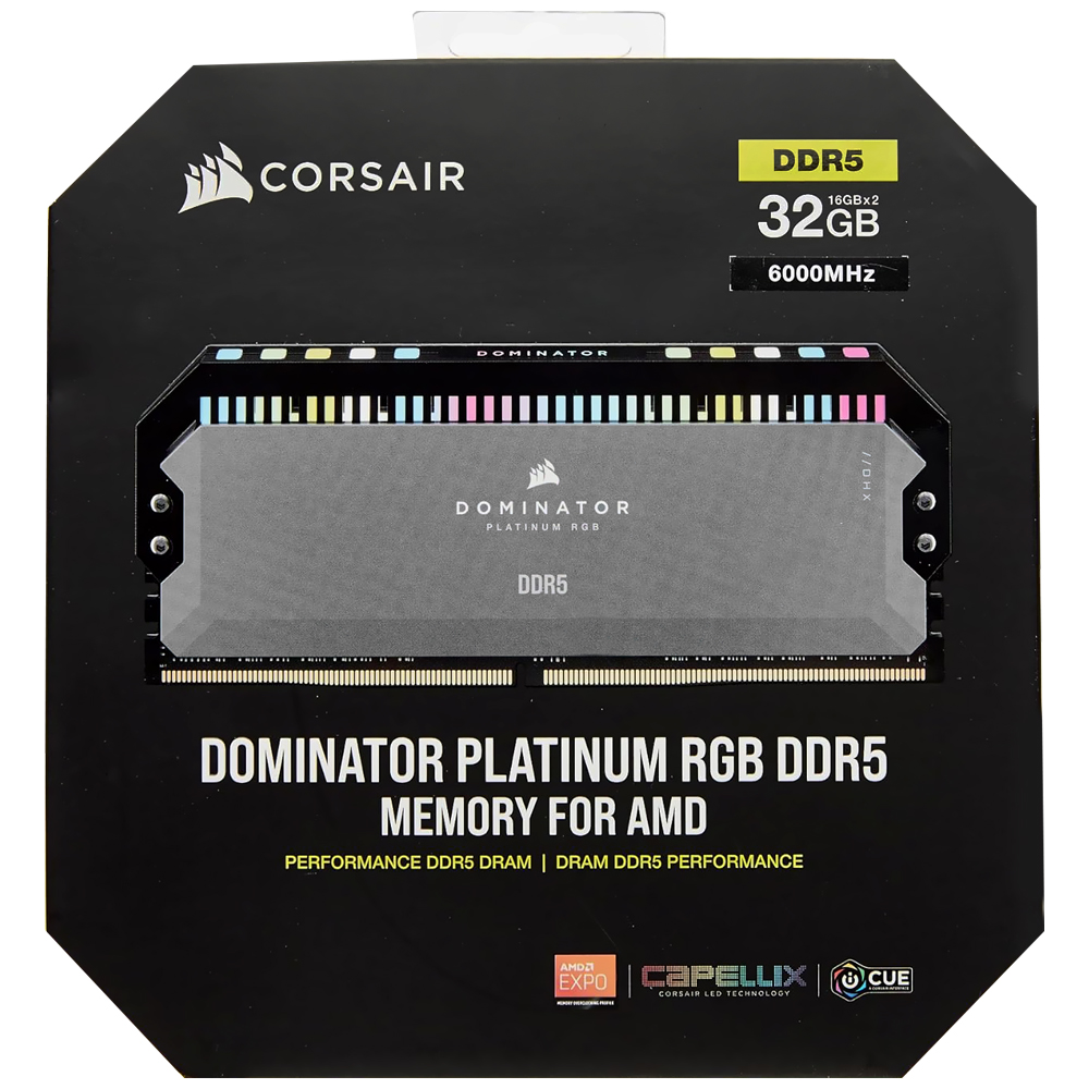 Memória RAM Corsair Dominator Platinum RGB DDR5 32GB (2x16GB) 5600MHz - Cinza (CMT32GX5M2B5600Z36)