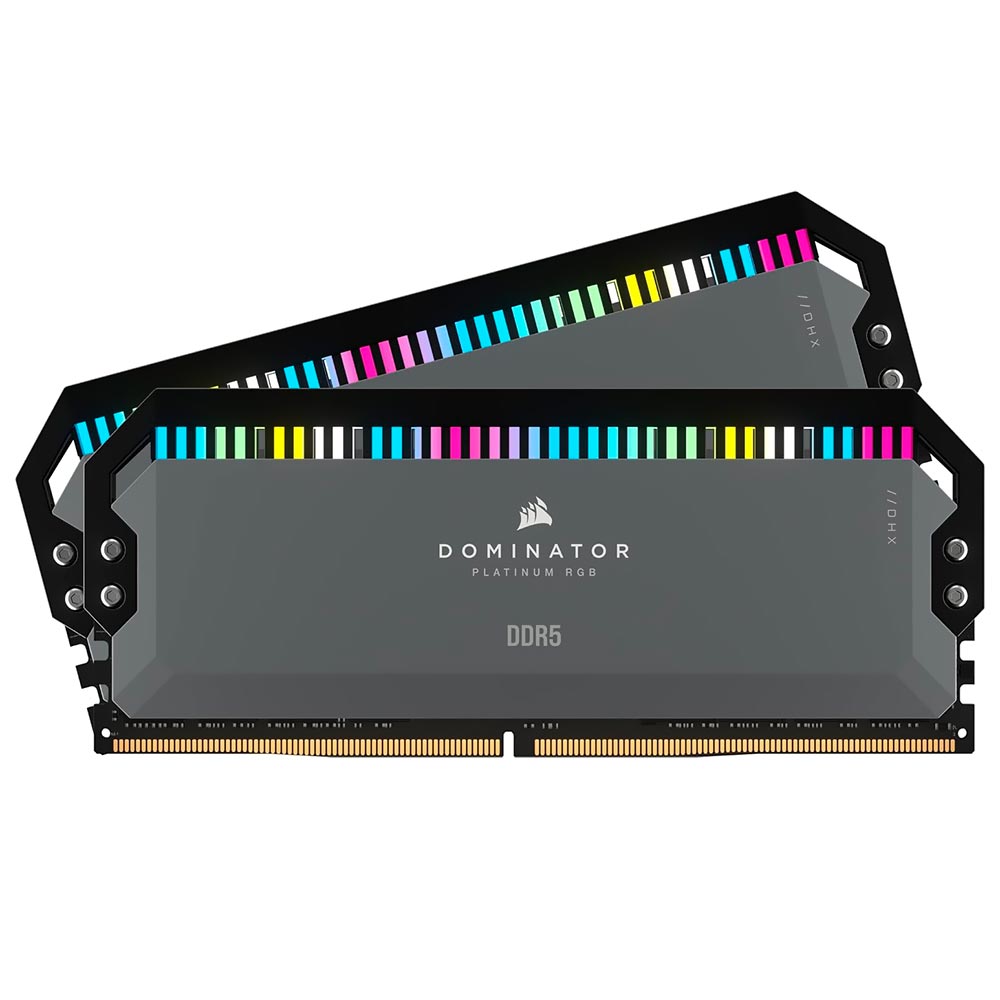 Memória RAM Corsair Dominator Platinum RGB DDR5 32GB (2x16GB) 6000MHz - Preto / Cinza (CMT32GX5M2B6000Z30K)