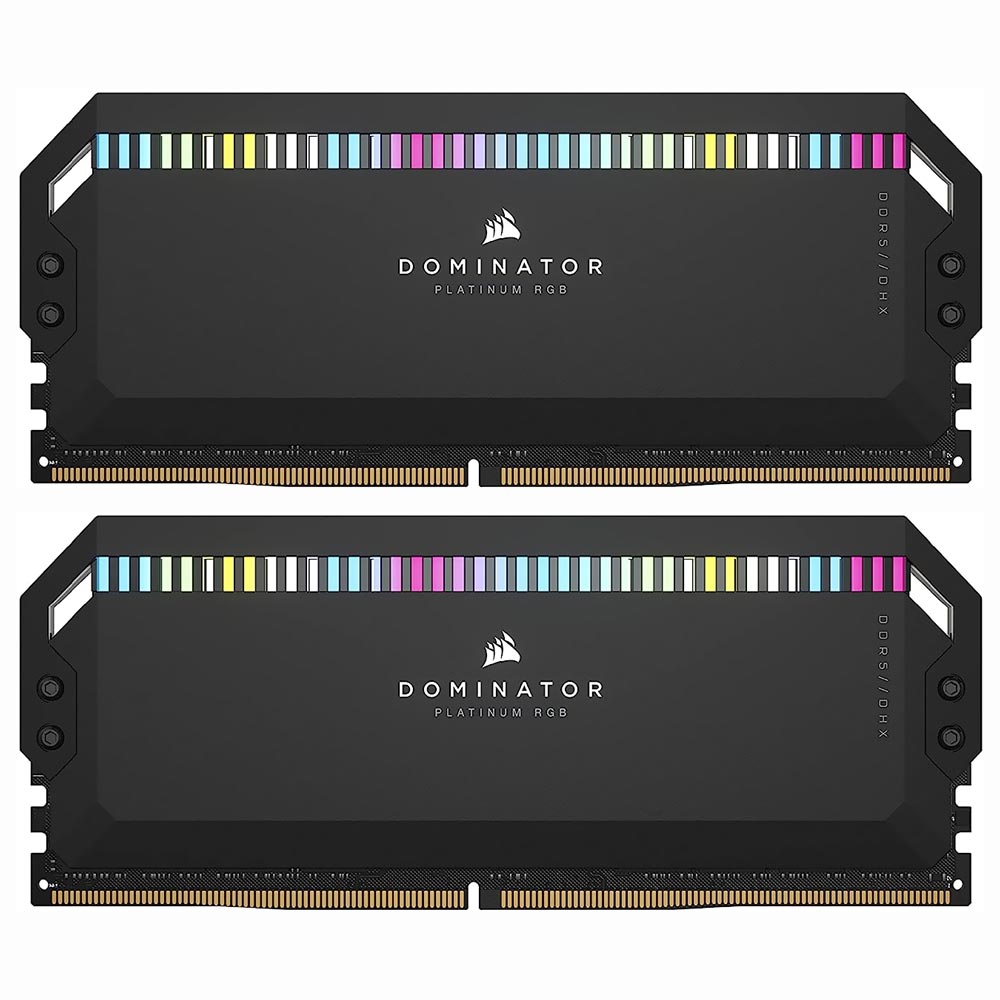 Memória RAM Corsair Dominator Platinum RGB DDR5 32GB (2x16GB) 6400MHz - Preto (CMT32GX5M2B6400C32)