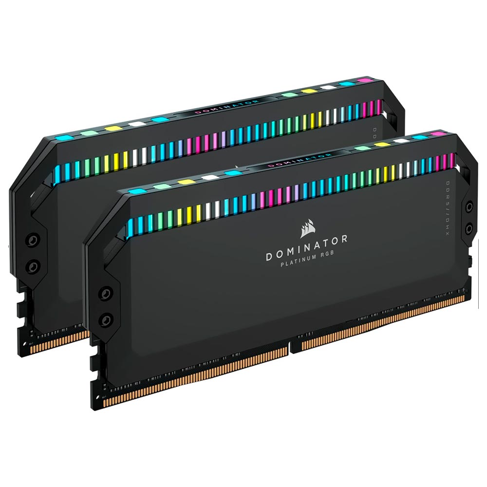 Memória RAM Corsair Dominator Platinum RGB DDR5 64GB (2x32GB) 5200MHz - Preto (CMT64GX5M2B5200C40)