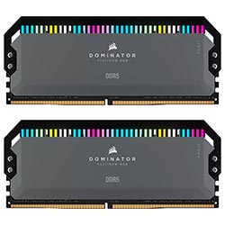 Memória RAM Corsair Dominator Platinum RGB DDR5 64GB (2x32GB) 6000MHz - Preto (CMT64GX5M2B6000C40)