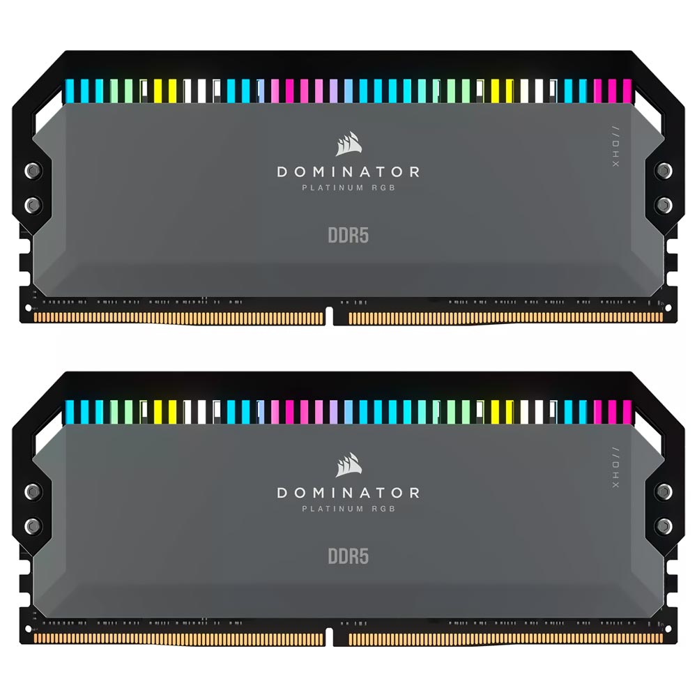 Memória RAM Corsair Dominator Platinum RGB DDR5 64GB (2x32GB) 6000MHz - Preto (CMT64GX5M2B6000C40)