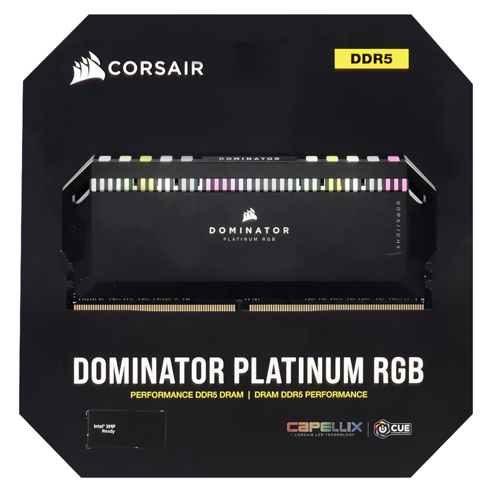 Memória RAM Corsair Dominator Platinum RGB DDR5 64GB (2x32GB) 6000MHz - Preto (CMT64GX5M2B6000C40)