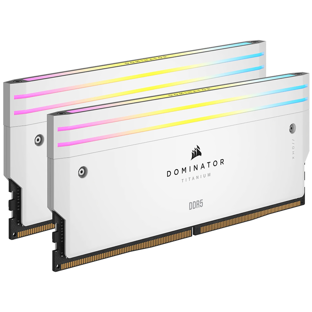 Memória RAM Corsair Dominator Titanium DDR5 32GB (2x16GB) 6600MHz RGB - Branco (CMP32GX5M2X6600C32W)