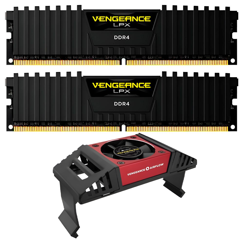 Memória RAM Corsair Vengeance Airflow LPX DDR4 32GB (2x16GB) 4000MHz - Preto (CMK32GX4M2G4000C19)