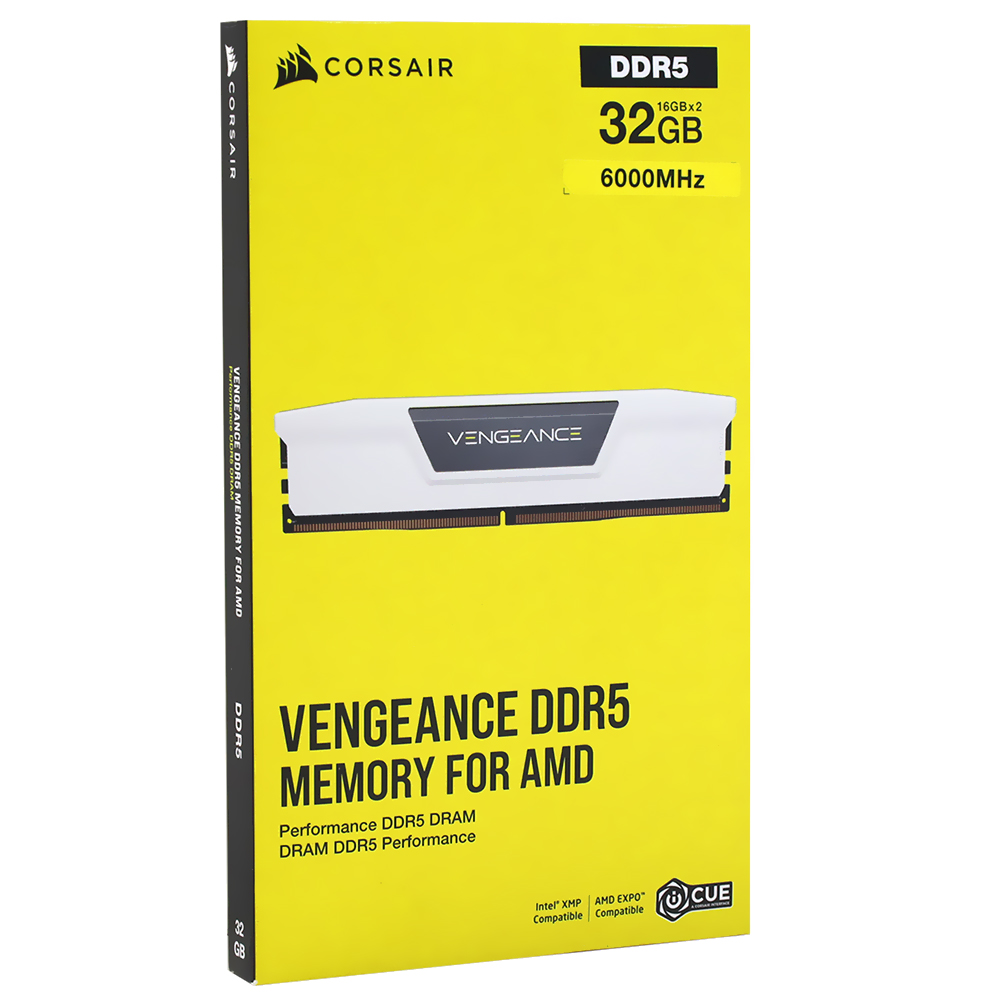 Memória RAM Corsair Vengeance DDR5 32GB (2x16GB) 6000MHz - Branco (CMK32GX5M2E6000Z36W)