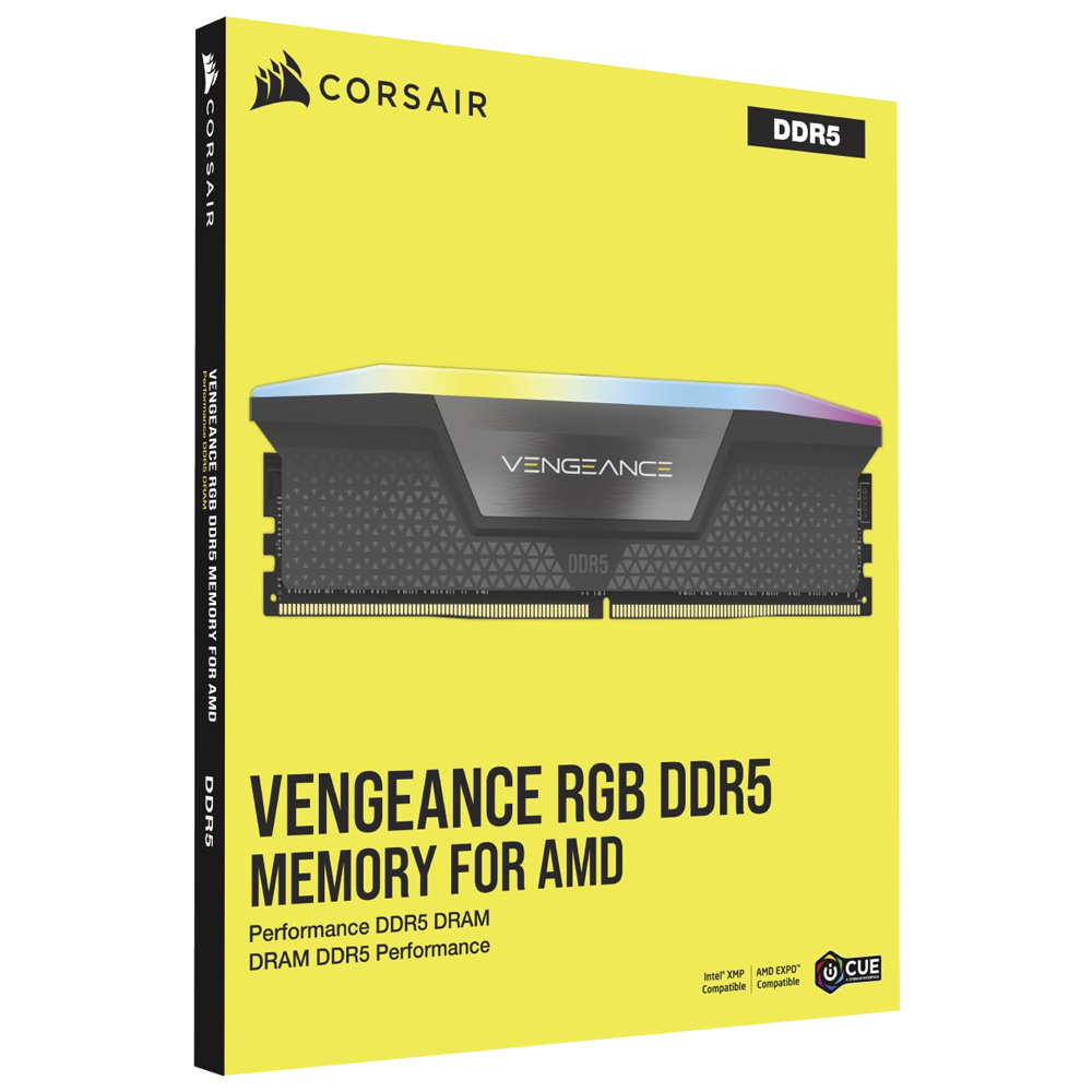 Memória RAM Corsair Vengeance DDR5 96GB (2x48GB) 6000MHz RGB - Preto (CMH96GX5M2E6000Z36)