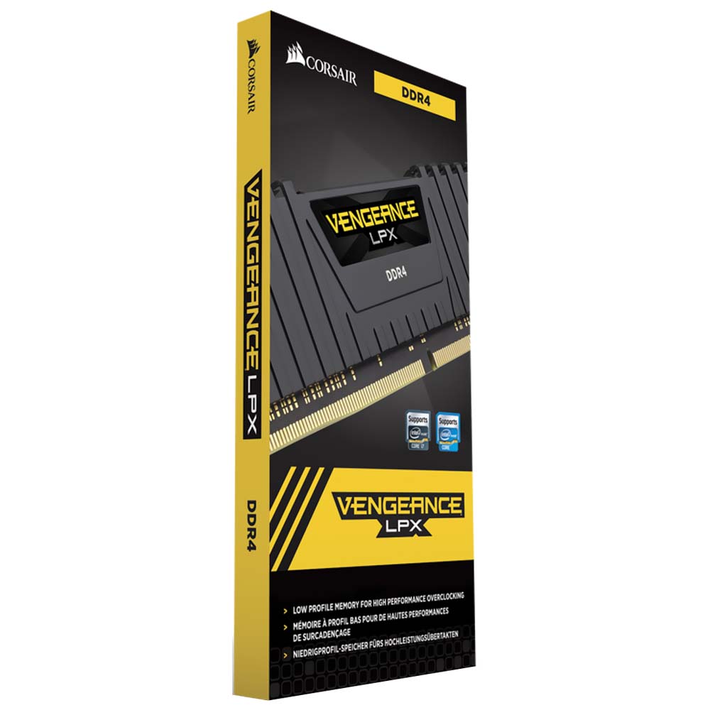 Memória RAM Corsair Vengeance LPX DDR4 16GB 2400MHz - Preto (CMK16GX4M1A2400C16) 