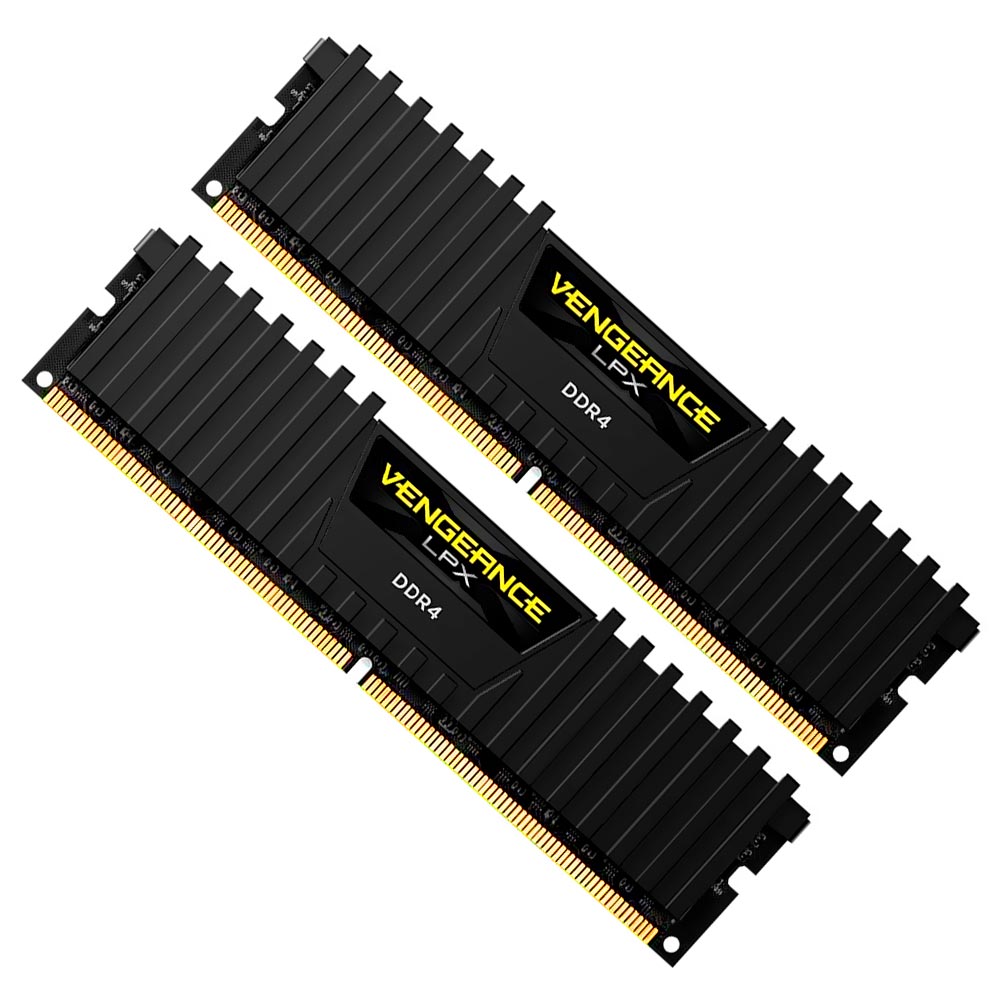 Memória RAM Corsair Vengeance LPX DDR4 16GB (2x8GB) 2400MHz - Preto (CMK16GX4M2A2400C16)