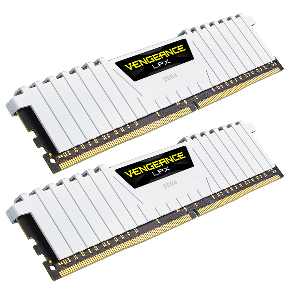 Memória RAM Corsair Vengeance LPX DDR4 16GB (2x8GB) 2666MHz - Branco (CMK16GX4M2A2666C16W) 