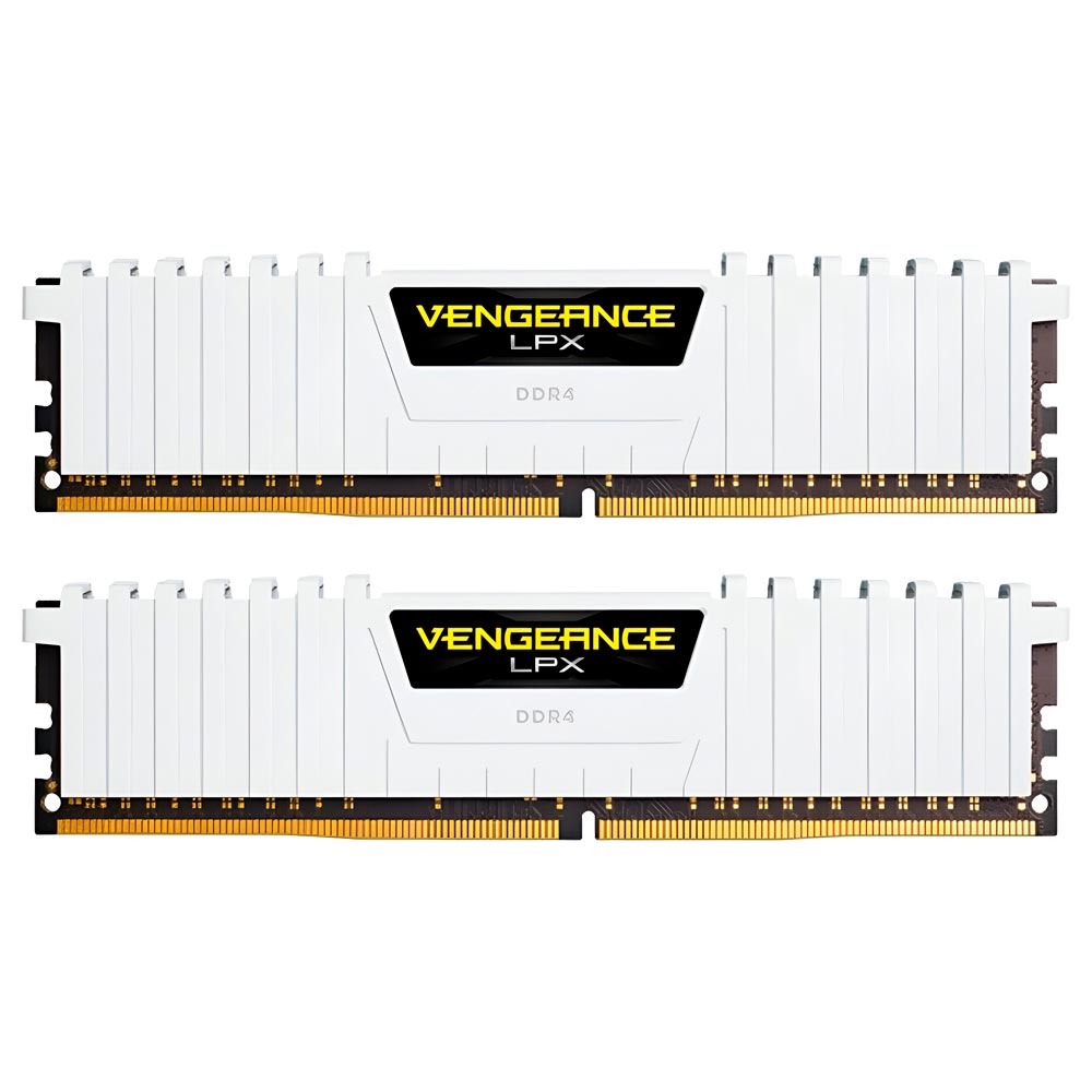 Memória RAM Corsair Vengeance LPX DDR4 16GB (2x8GB) 2666MHz - Branco (CMK16GX4M2A2666C16W) 