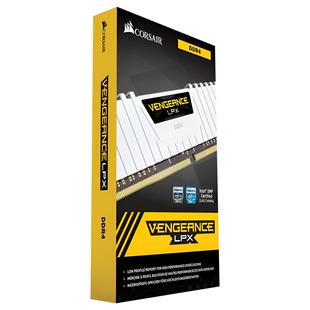 Memória RAM Corsair Vengeance LPX DDR4 16GB (2x8GB) 2666MHz - Branco (CMK16GX4M2A2666C16W) 